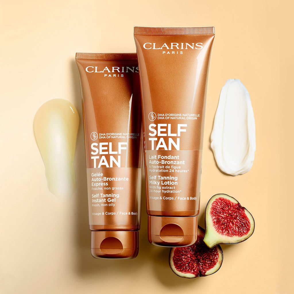Clarins self tanning milky lotion lifestyle shot