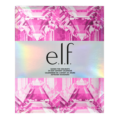 Limited edition e.l.f. twenty four count beauty set showcasing full size and mini products.