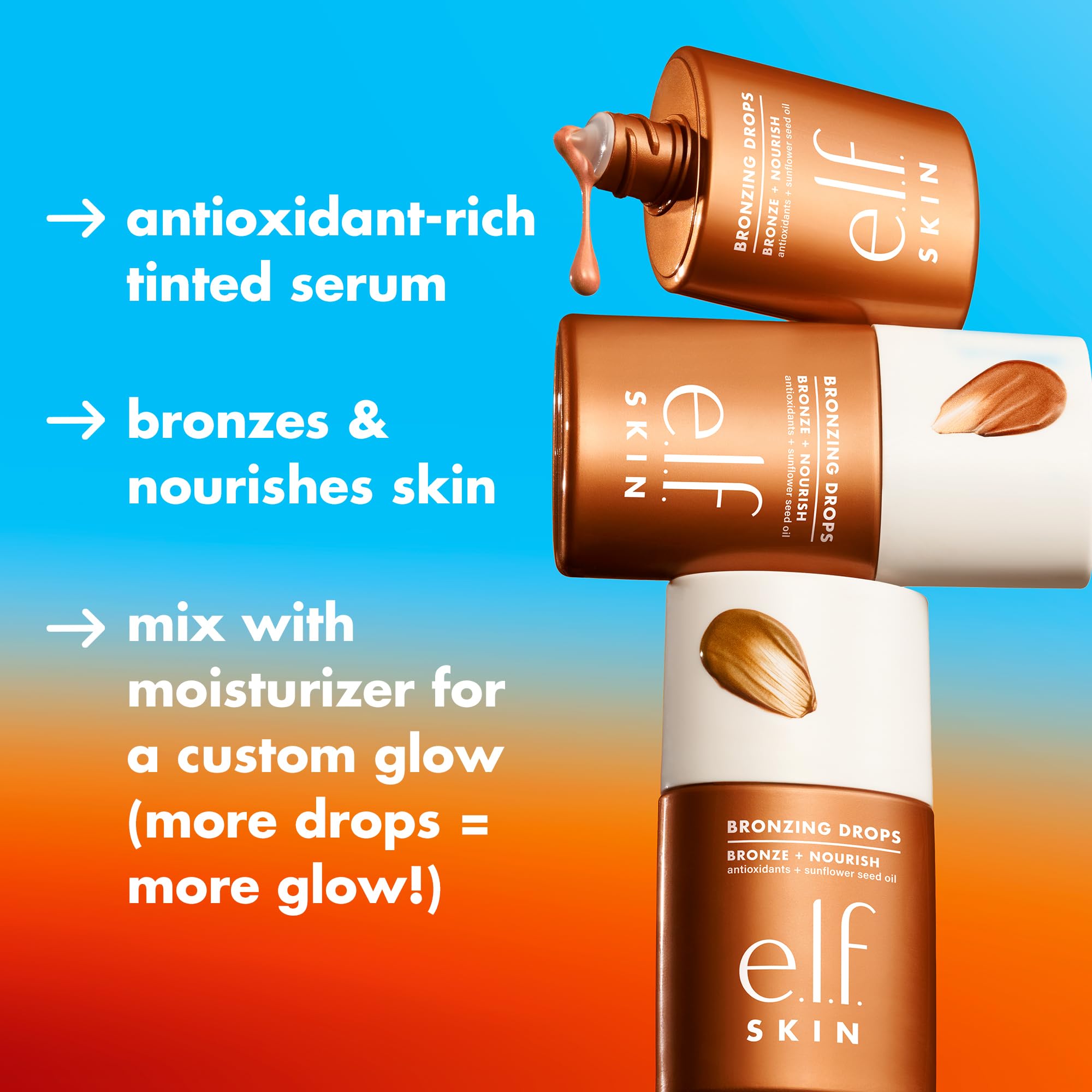 E.l.f. Skin Bronzing Drops Pure Gold swatch
