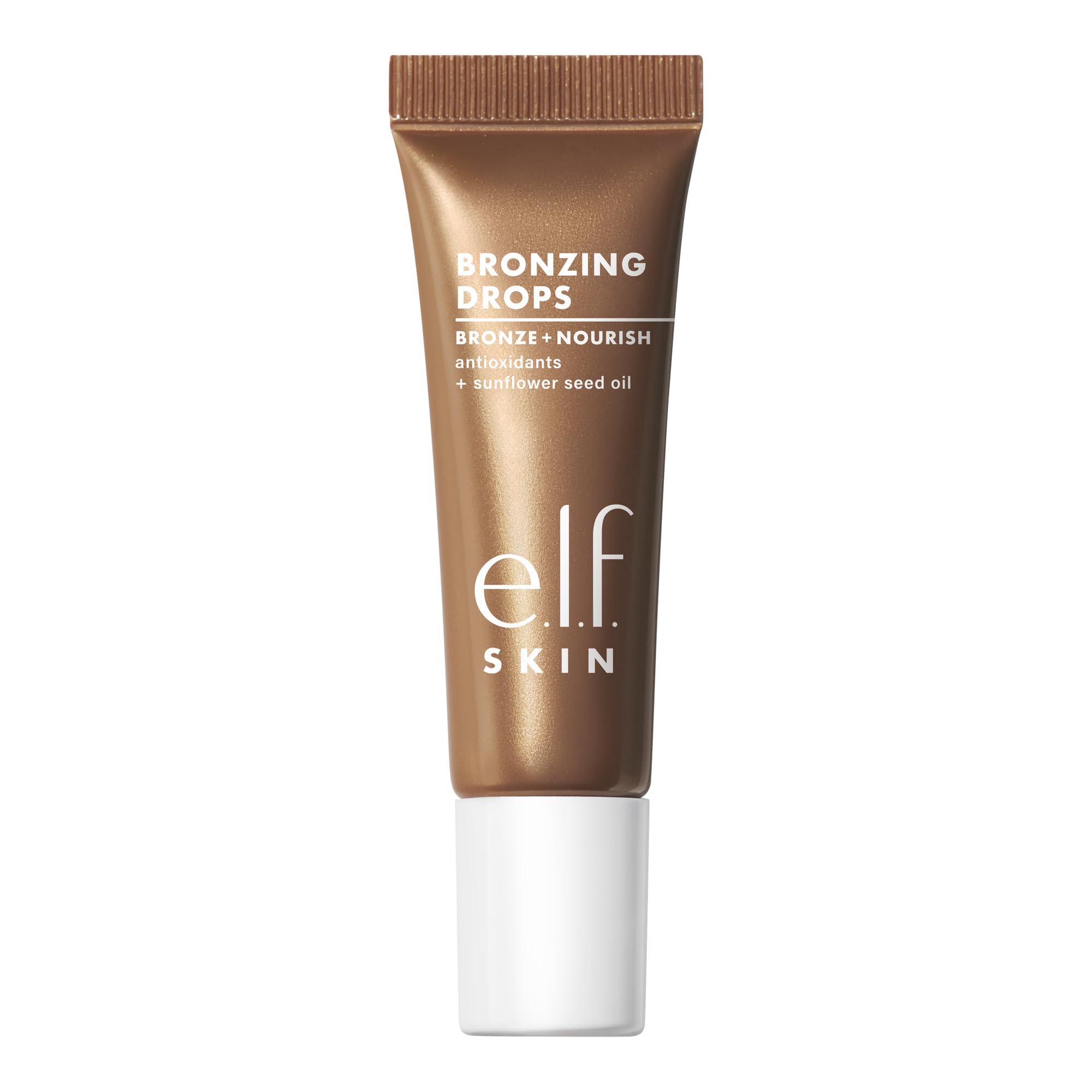 Applying E.l.f. bronzing drops for sun-kissed glow