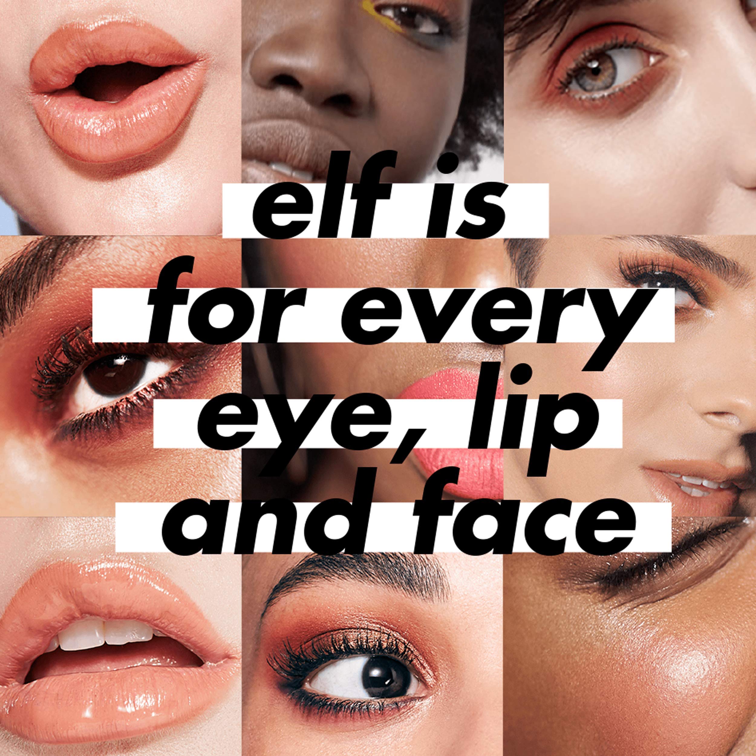 Close up of e.l.f. cosmetics makeup setting spray bottle label