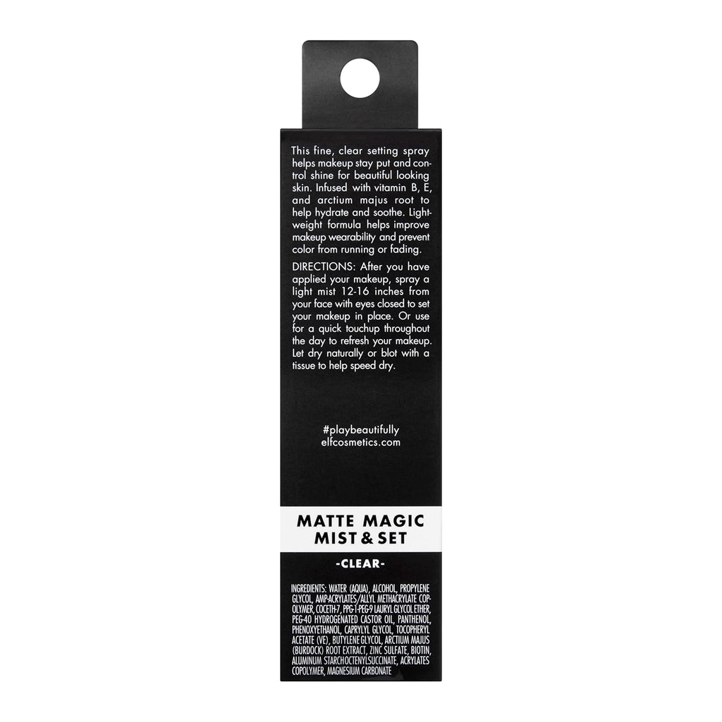 E.l.f. Matte Magic Mist And Set pump spray nozzle close up
