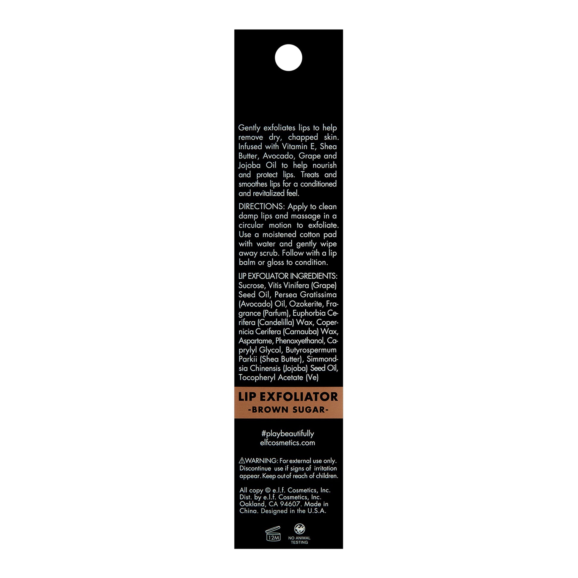 Authentic E.l.f. USA import lip exfoliator product flat lay