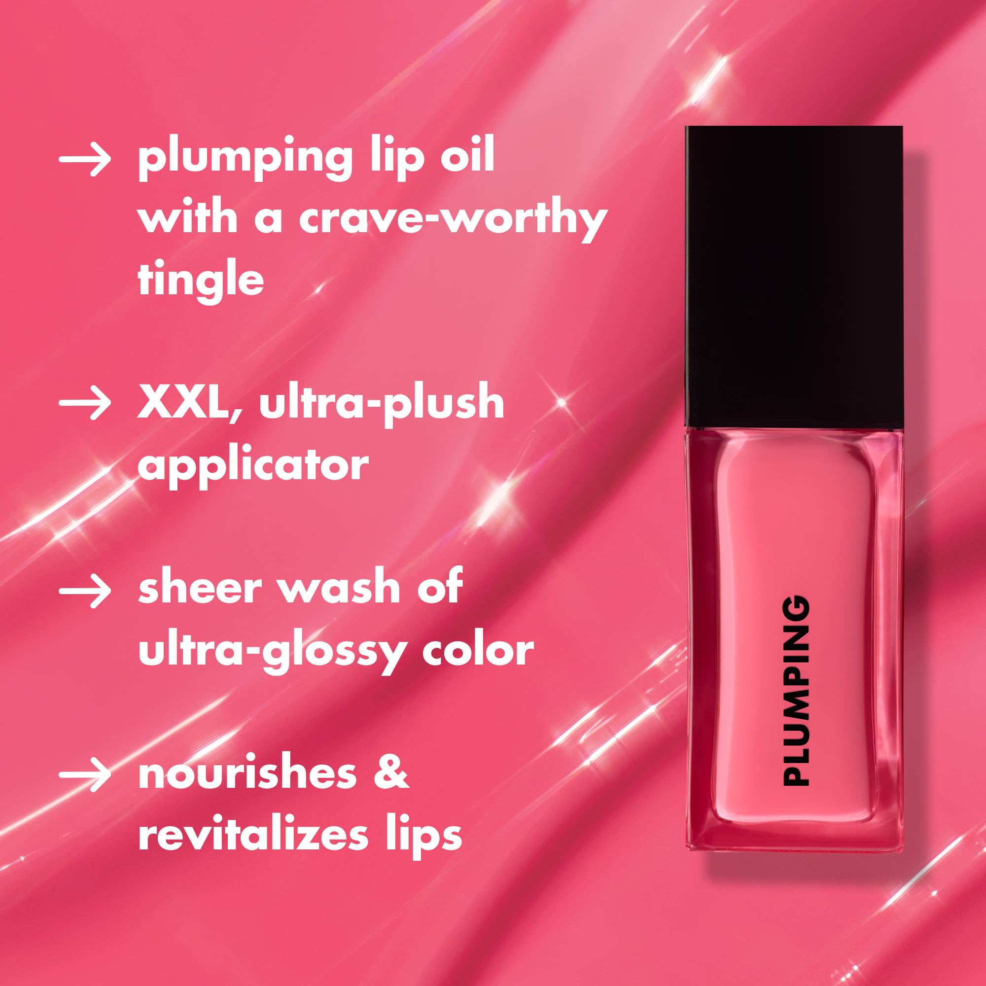 Close up of E.l.f. lip oil applicator wand