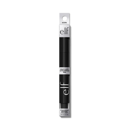 Cruelty free and vegan e.l.f. lip plumping pen displaying base ingredient labels