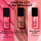 E.l.f. Glow Reviver Plumping Lip Oil Piggy Bank lifestyle gloss texture shot