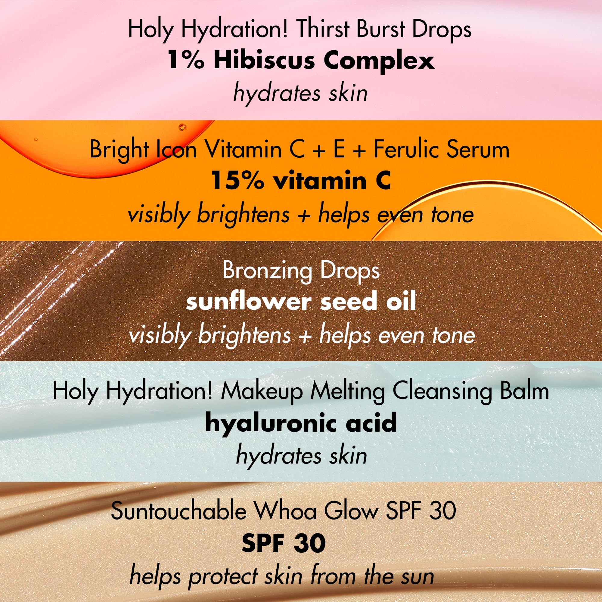 e.l.f. SKIN Bright Icon Vitamin C plus E plus Ferulic Serum bottle showcasing brightening benefits.