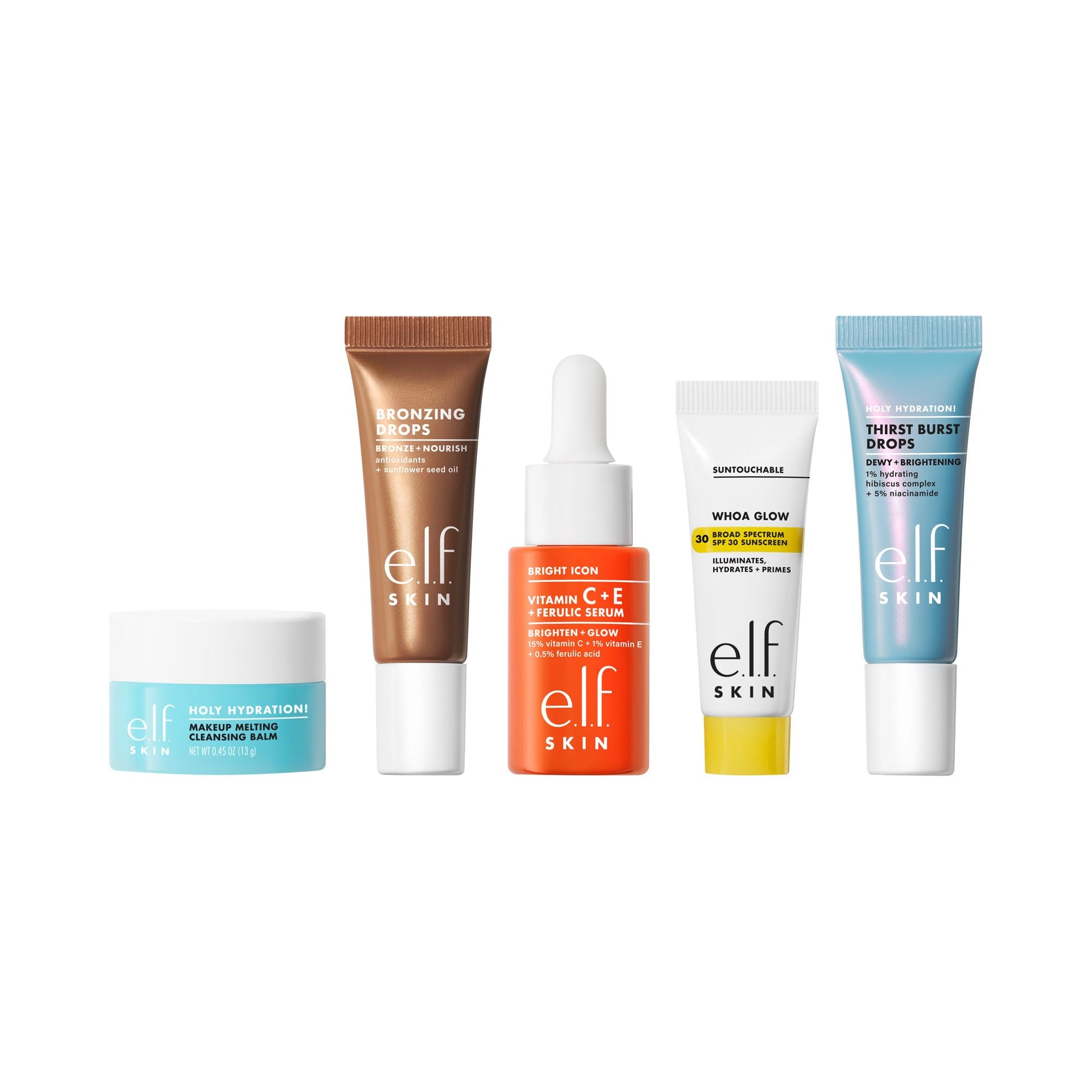e.l.f. Suntouchable liquid bronzing drops bottle showing golden glow formulation.