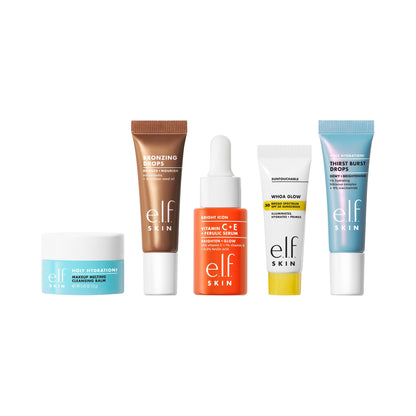 e.l.f. Suntouchable liquid bronzing drops bottle showing golden glow formulation.