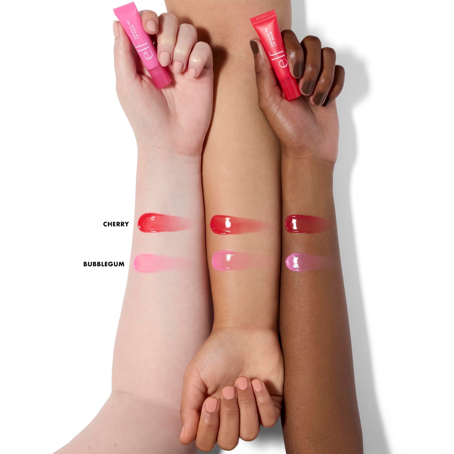 E.l.f. tinted lip balm texture and swatch