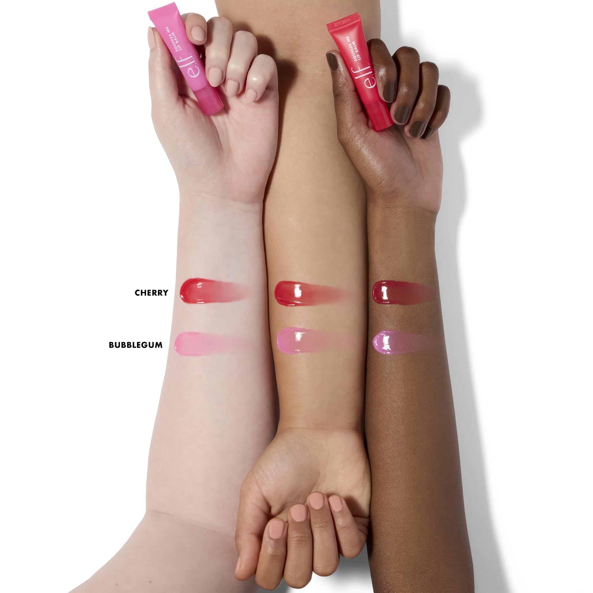 E.l.f. tinted lip balm texture and swatch