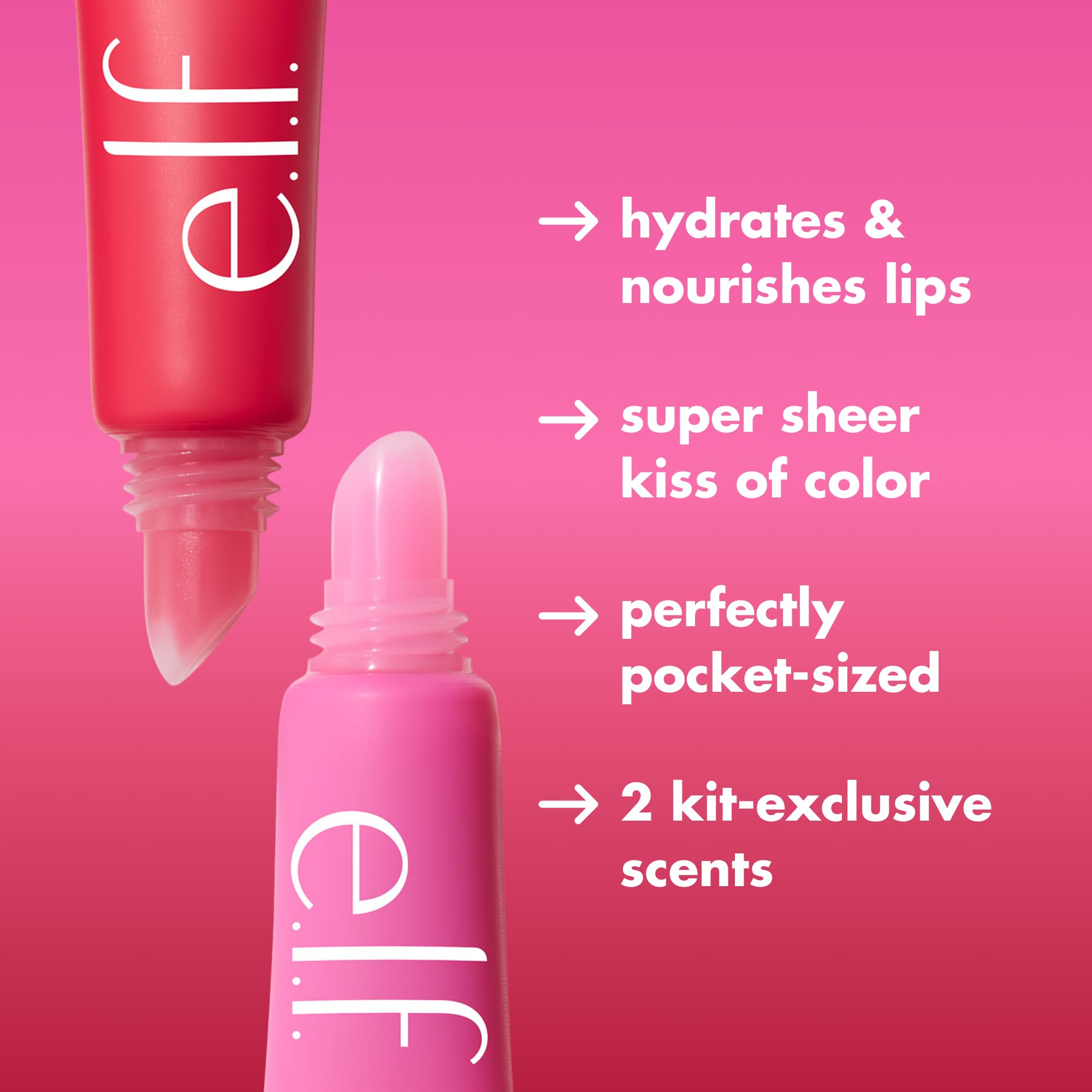 Close up of E.l.f. Squeeze Me lip balm application