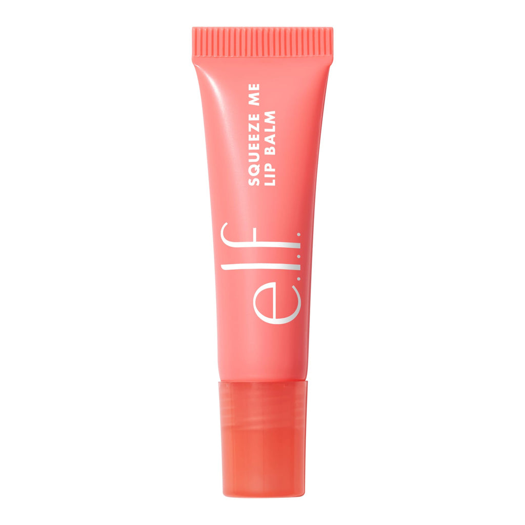E.l.f. Squeeze Me Lip Balm resting inside a cosmetic travel pouch