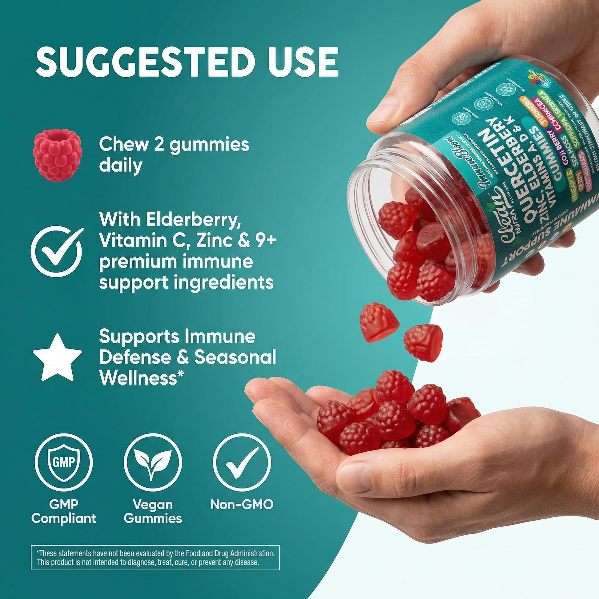 Clean Nutraceuticals daily antioxidant supplement bottle with clear text detailing vitamins A D3 and K2.
