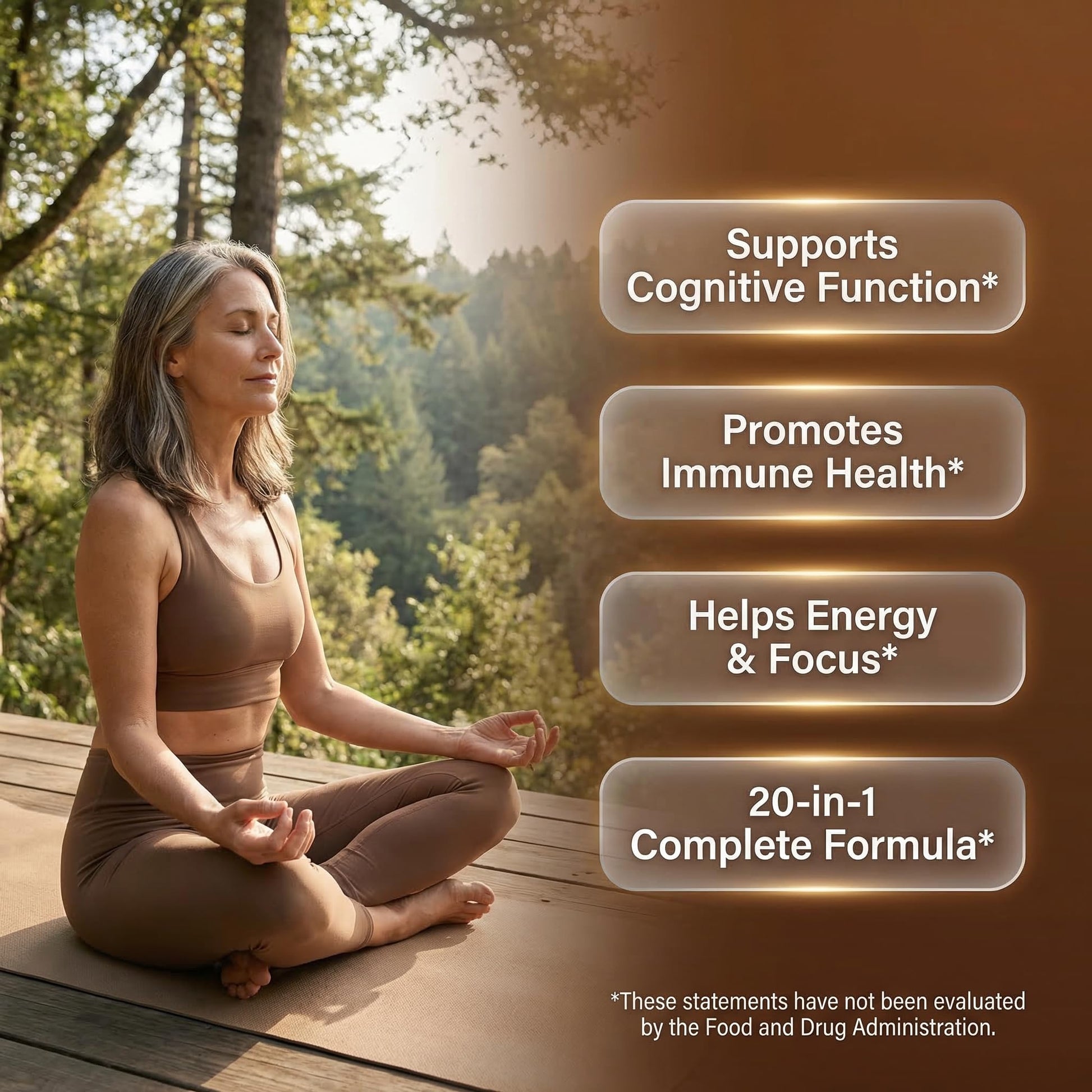 ShroomZoom 60 capsules packaging highlighting the proprietary functional mushroom blend for brain support.
