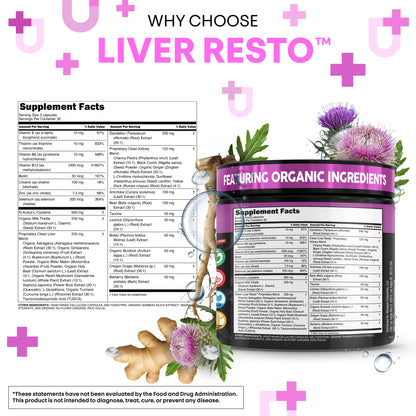 Clean Nutraceuticals multi ingredient liver defense supplement bottle displaying 32 in 1 formula