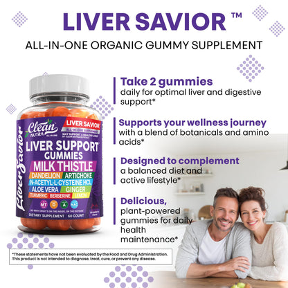 Clean Nutraceuticals milk thistle and dandelion root herbal blend gummies