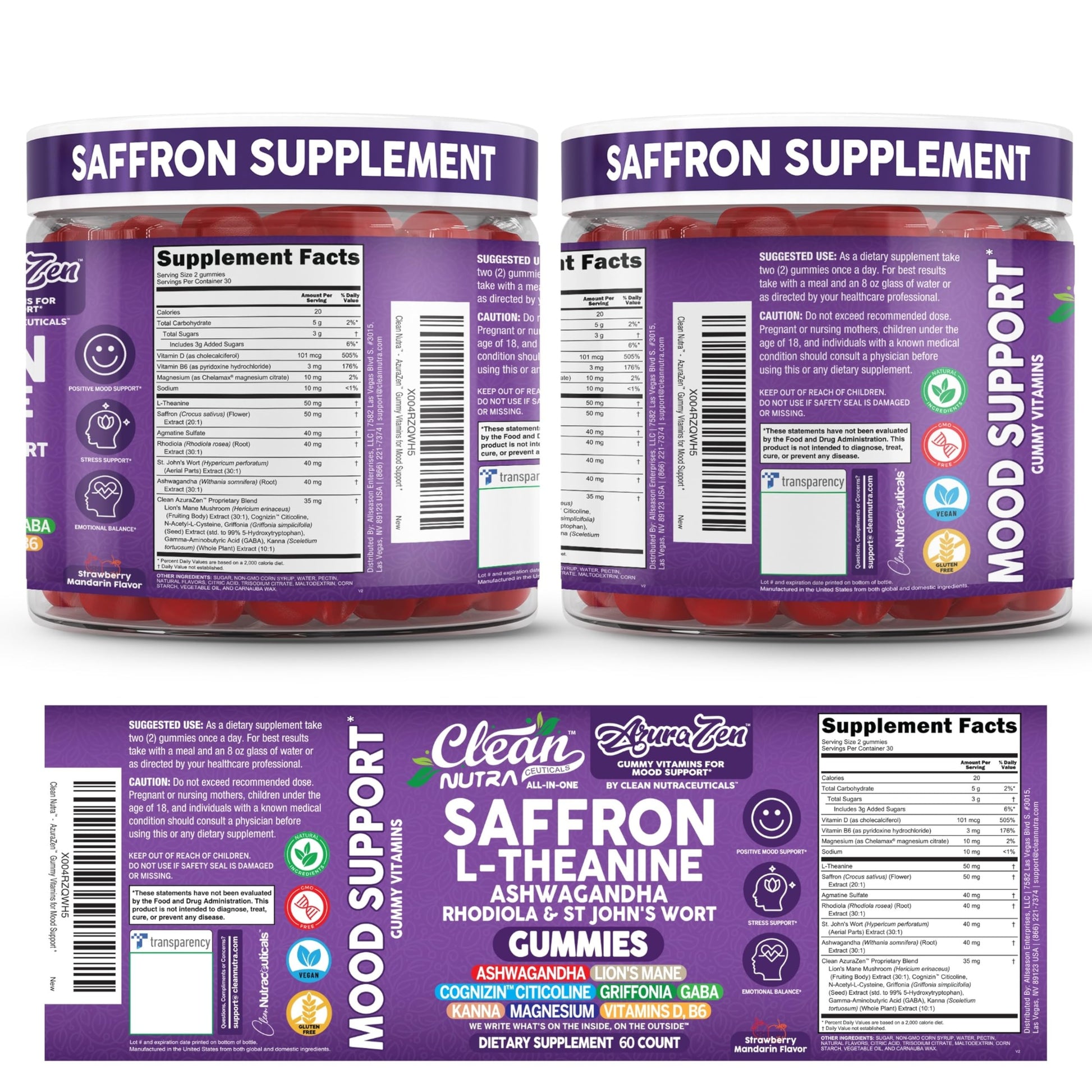 Authentic Clean Nutraceuticals imported mood support supplement safety seal check.