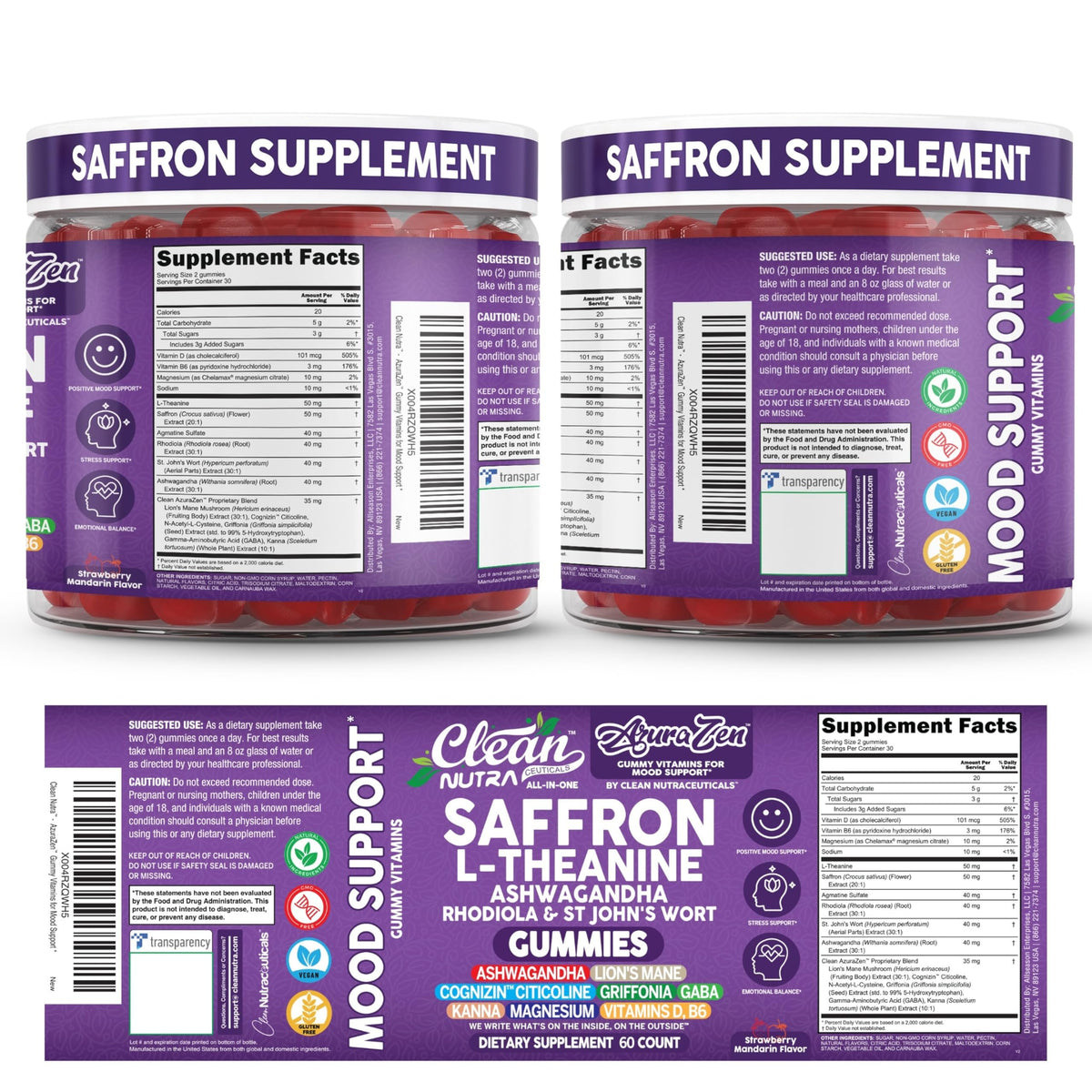 Authentic Clean Nutraceuticals imported mood support supplement safety seal check.