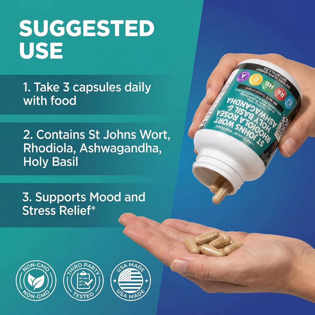 Authentic Clean Nutraceuticals adaptogen formula with holy basil and black pepper for absorption