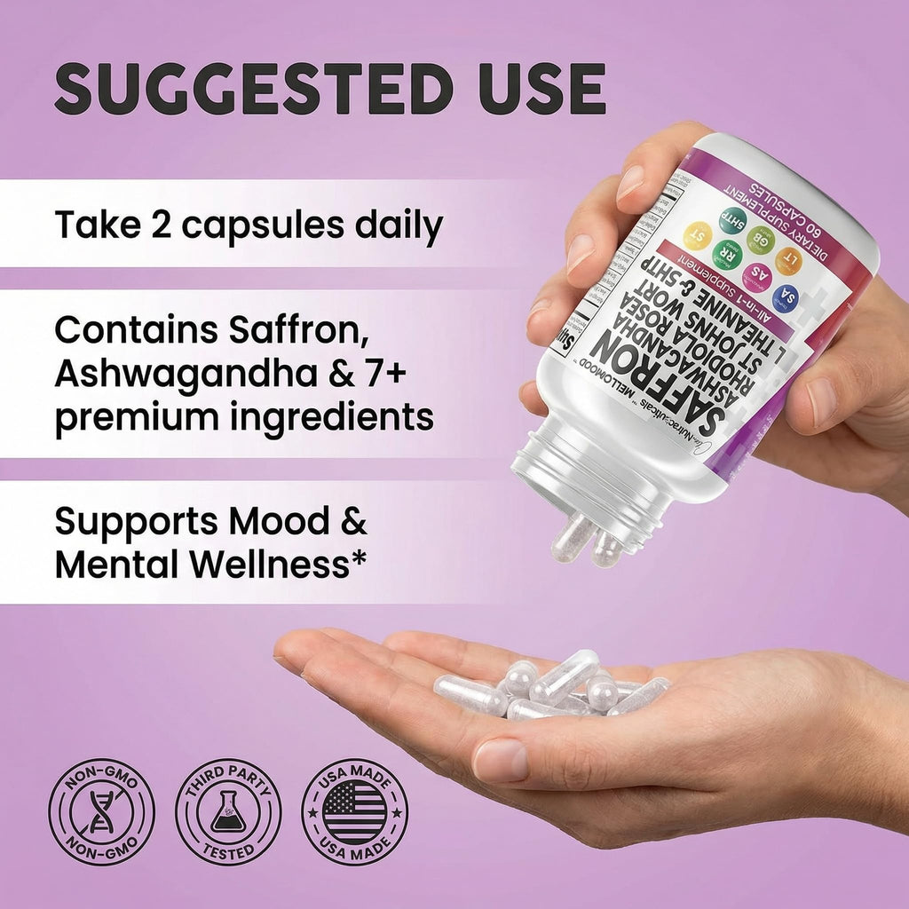 Premium Clean Nutraceuticals mood support supplement packaging featuring L-theanine and rhodiola rosea extract.