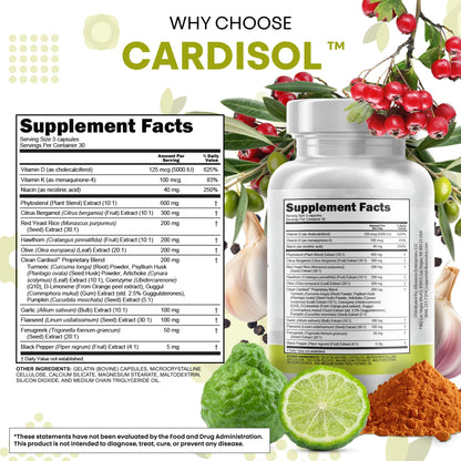 Premium citrus bergamot and red yeast rice capsules by Clean Nutraceuticals for lipid metabolism