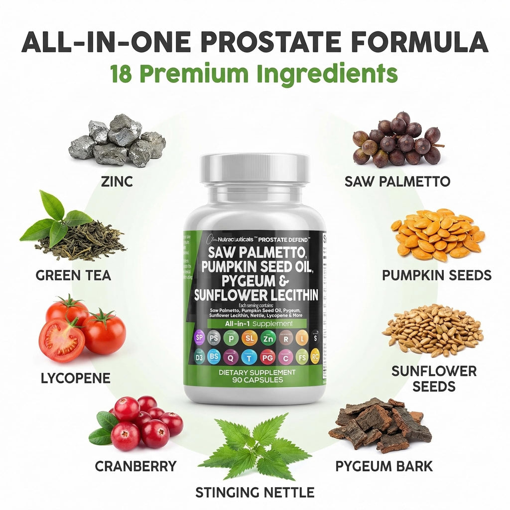 Clean Nutraceuticals USA imported prostate health supplement packaging details