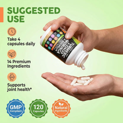 Clean Nutraceuticals Toringa joint care capsules packaging with turmeric ginger and boswellia features.