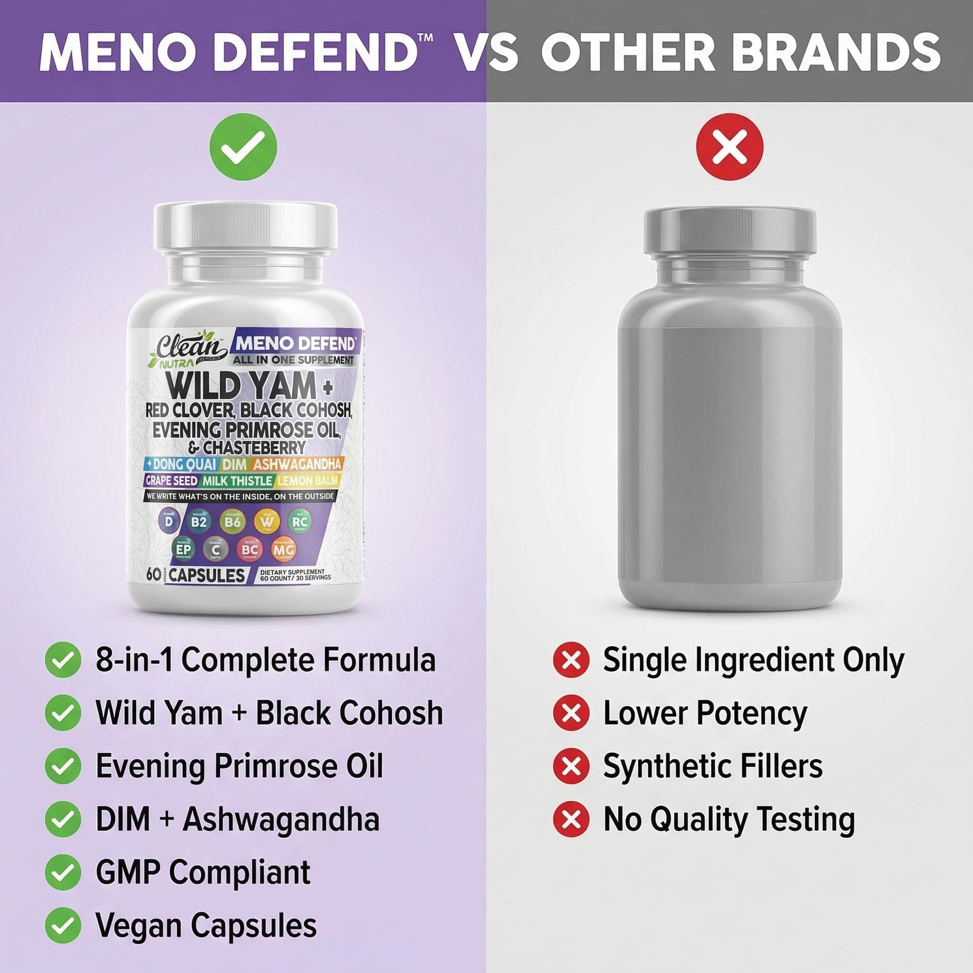 Clean Nutraceuticals bottle held in hand for size reference