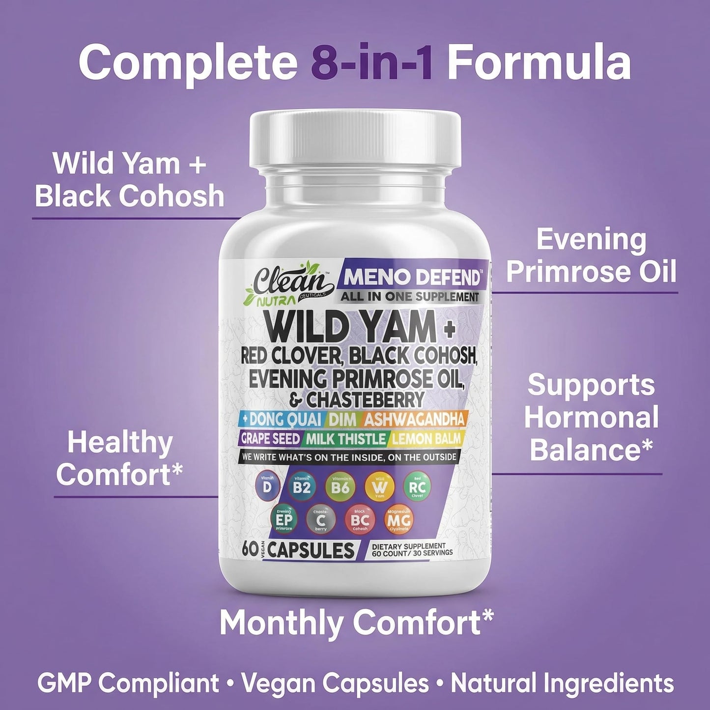 Premium authentic USA imported hormone balance supplement packaging