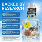 Side view of Clean Nutraceuticals Sereniti Balance showing DIM and black cohosh benefits