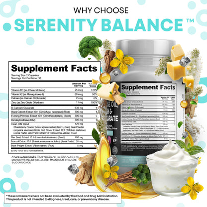 Close up of Clean Nutraceuticals Sereniti Balance branding and cap