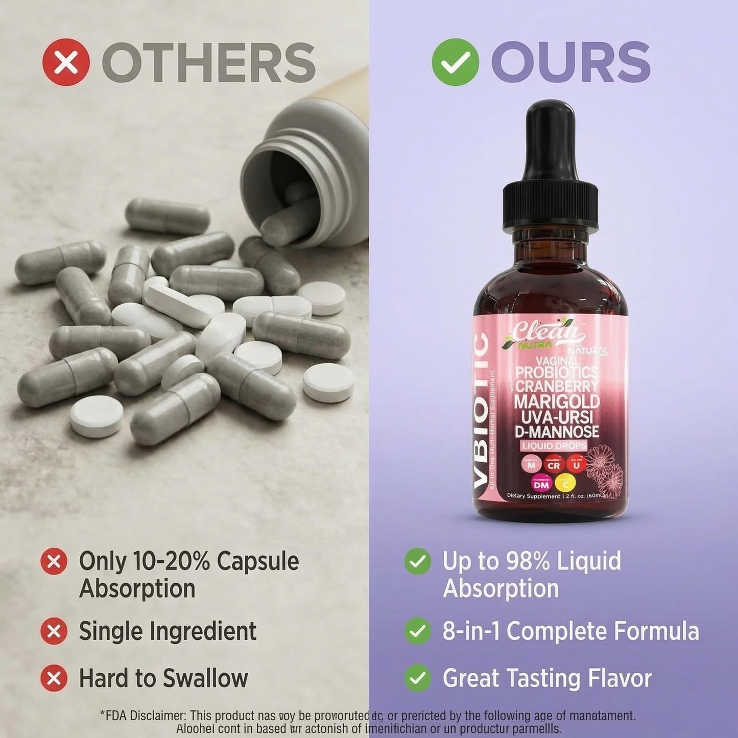 Clean Nutra VBiotic Vaginal Health Probiotic Drops Packaging