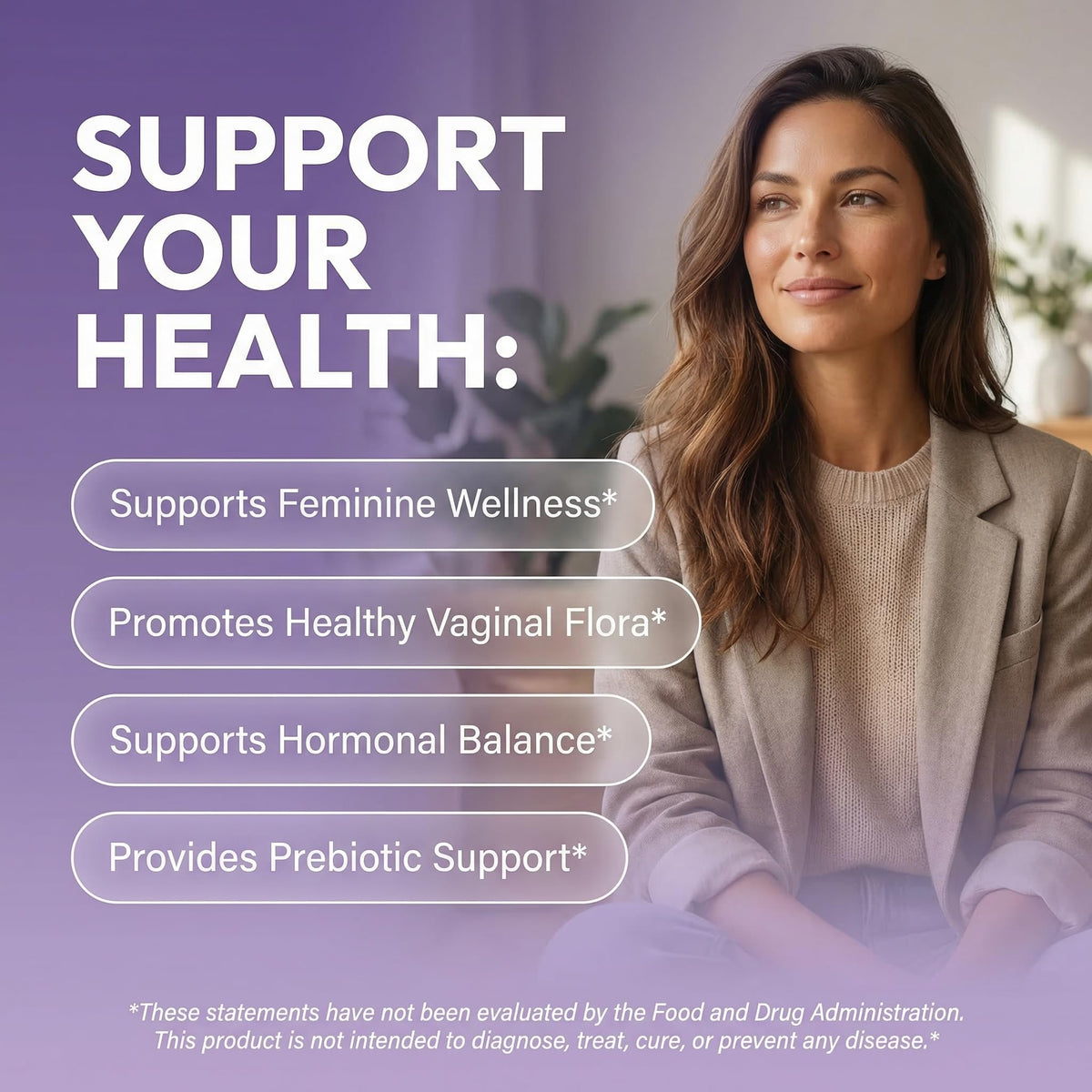 Clean Nutraceuticals Vaginal Probiotics 60 Capsules Supplement Facts