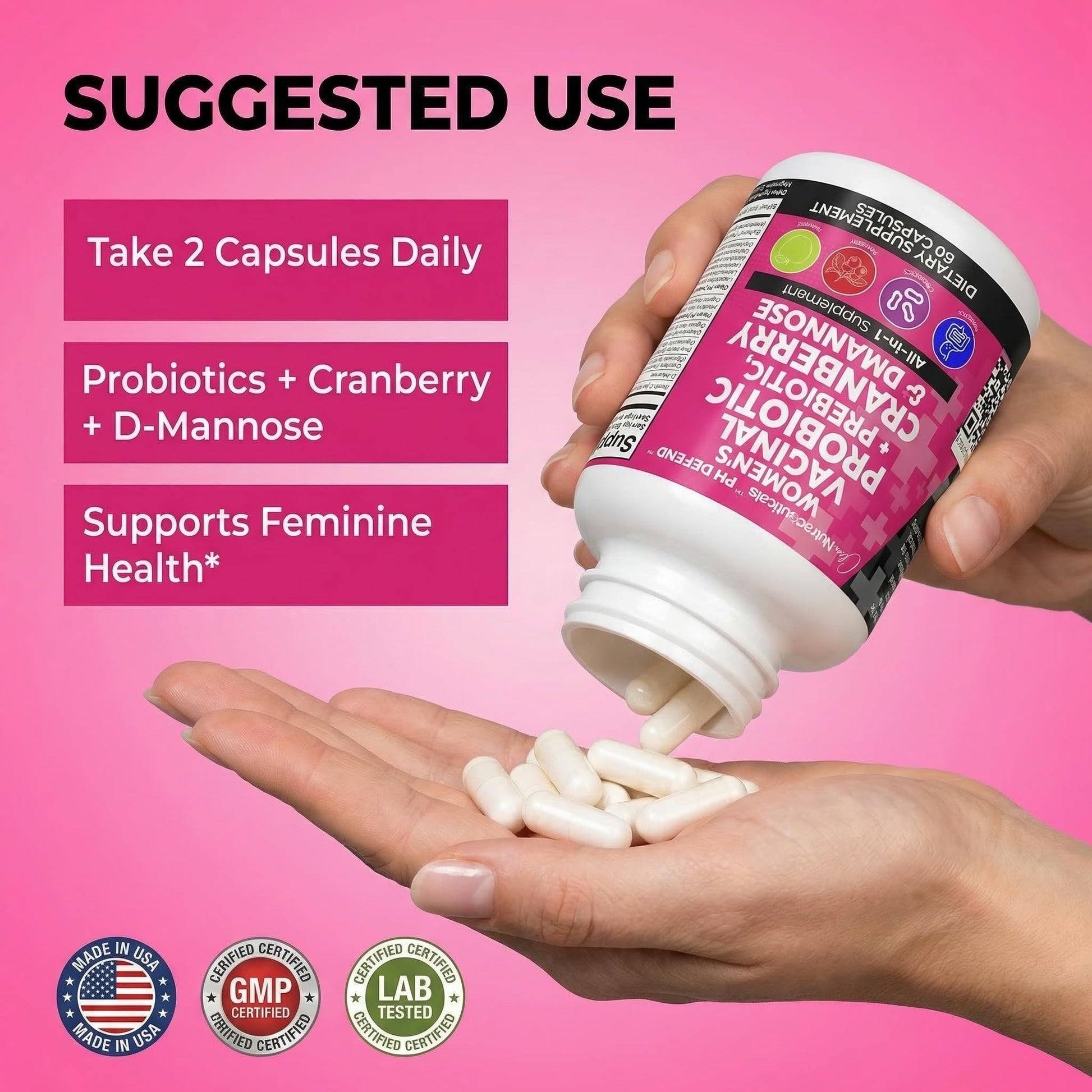 Clean Nutraceuticals Vaginal Probiotics Feminine Health Supplement