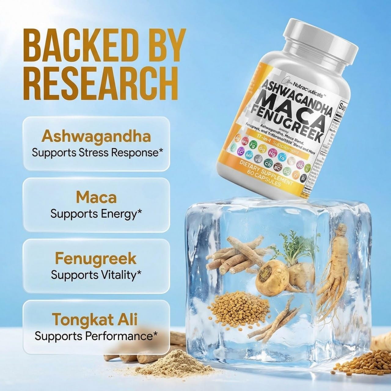 Imported USA adaptogen supplement for mood support and hormonal balance