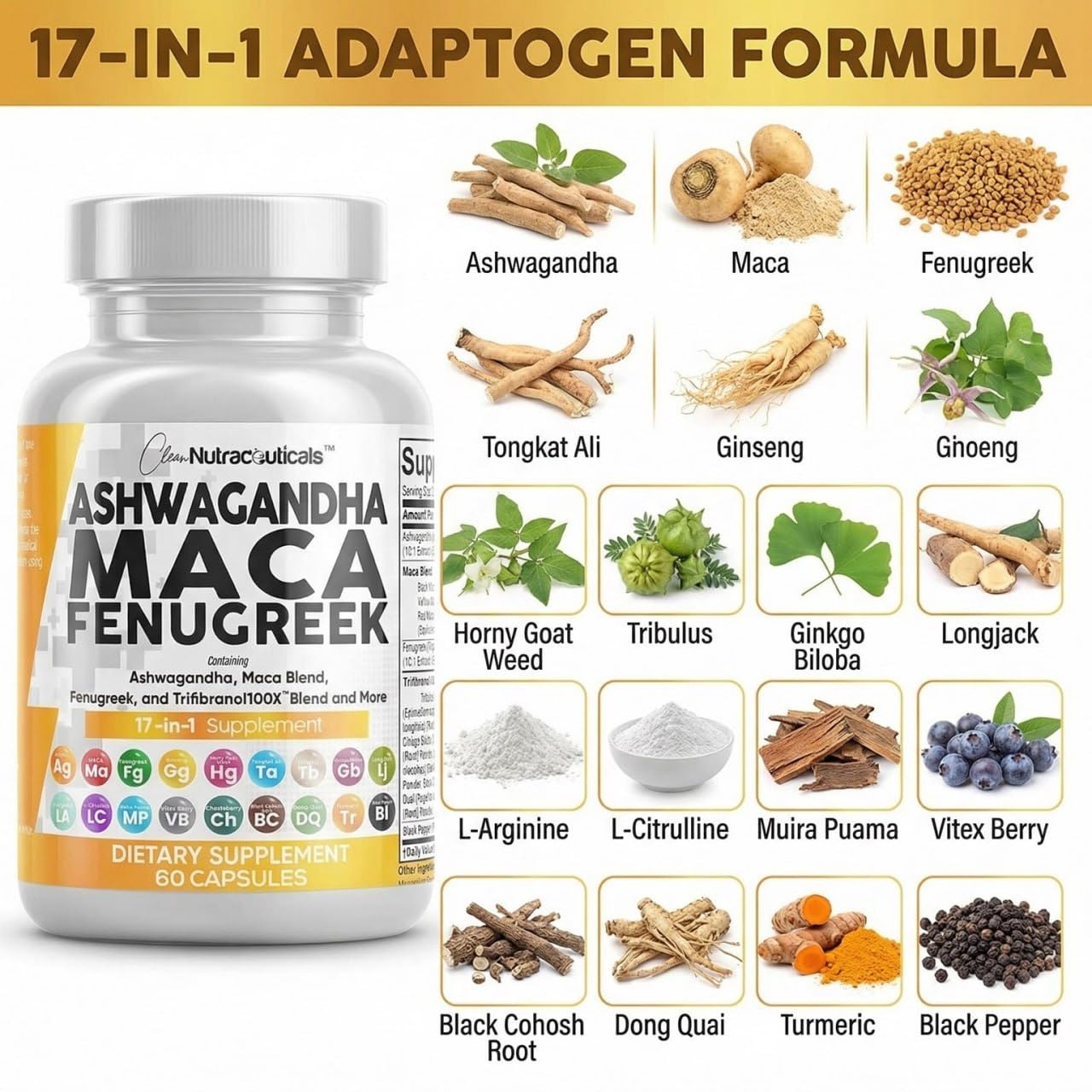 Clean Nutraceuticals premium dietary supplement capsules close up view
