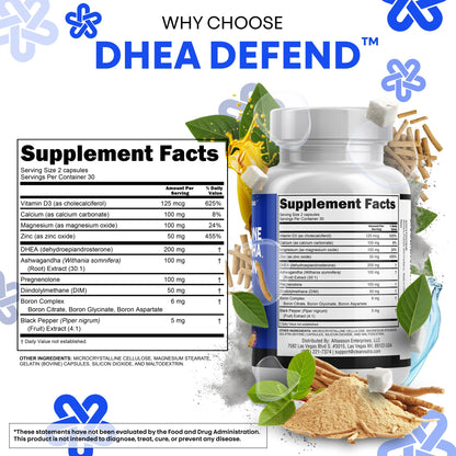 Clean Nutraceuticals DHEA 200mg complex supplement facts