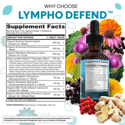 Burdock root and elderberry lymphatic support supplement