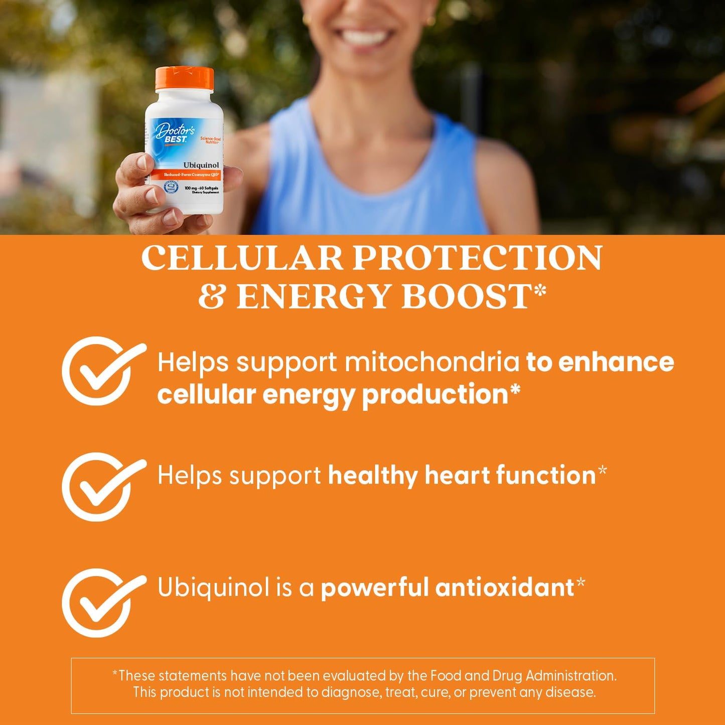 Authentic Doctor's Best cardiovascular health support softgels bottle display