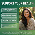 Clean Nutraceuticals Breathe Rite formula highlighting the liquid chlorophyll and mullein leaf extract ingredients.