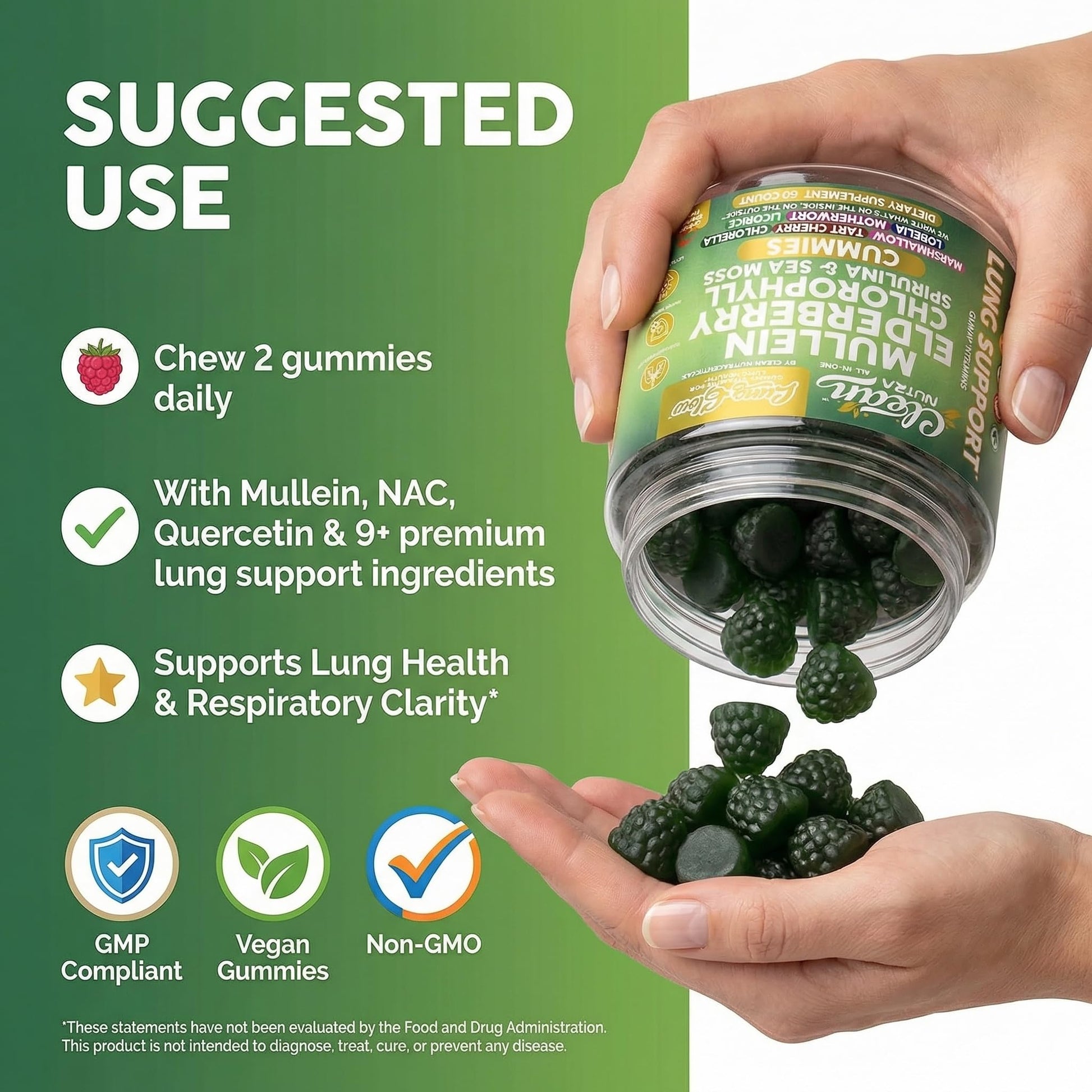 Clean Nutraceuticals 15 in 1 lung cleanse formula dietary supplement container