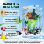 Side view of Clean Nutraceuticals liquid extract bottle displaying the complete supplement facts label.