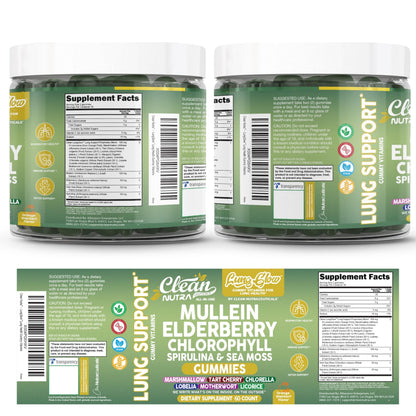 Clean Nutraceuticals daily respiratory and mucus relief gummy supplement bottle