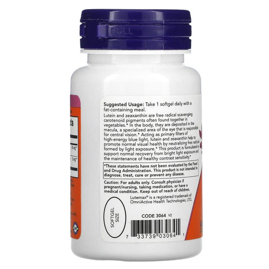 Now Foods Lutein and Zeaxanthin dietary supplement twin pack 120 count