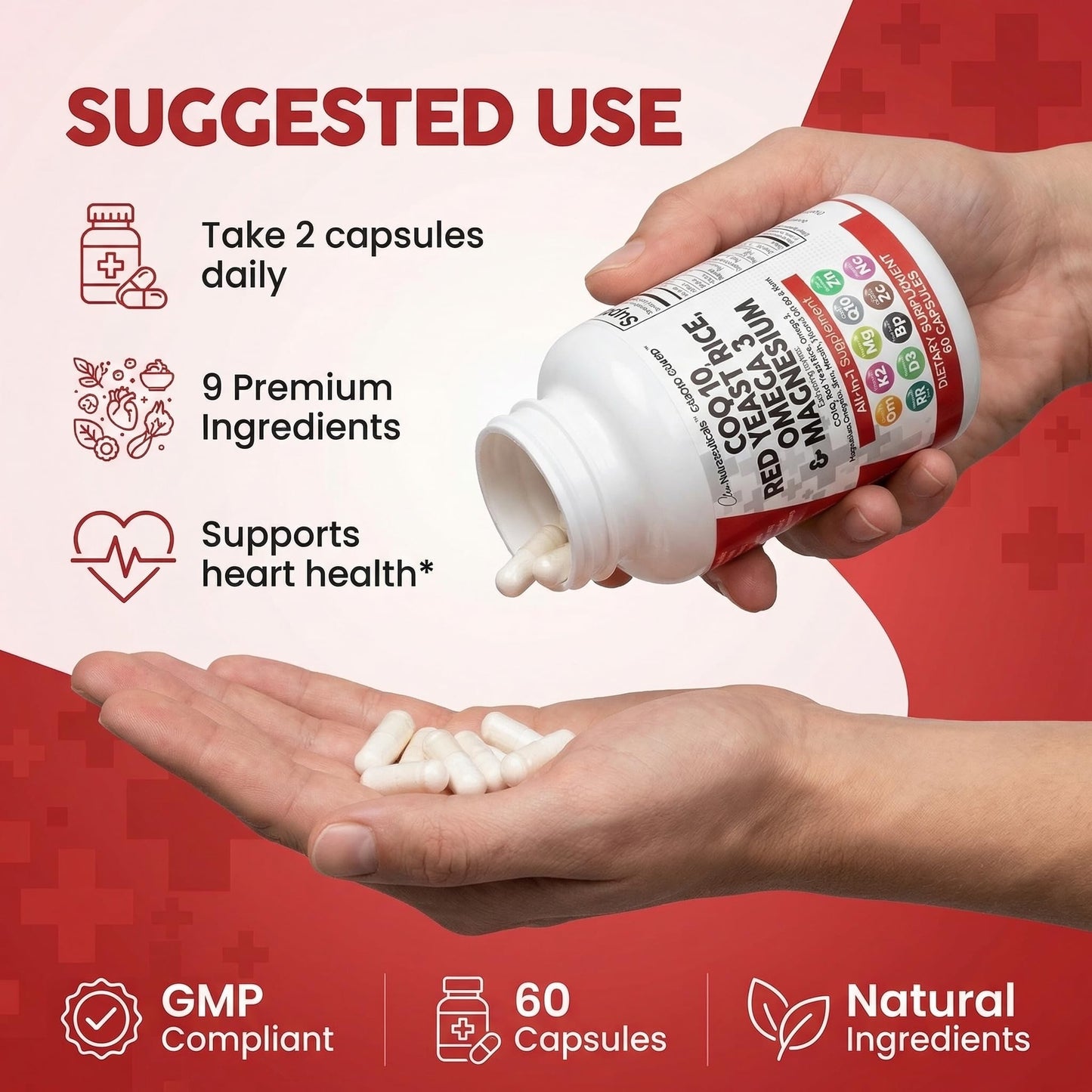Clean Nutraceuticals CardioGuard dosage instructions and clean ingredients back view