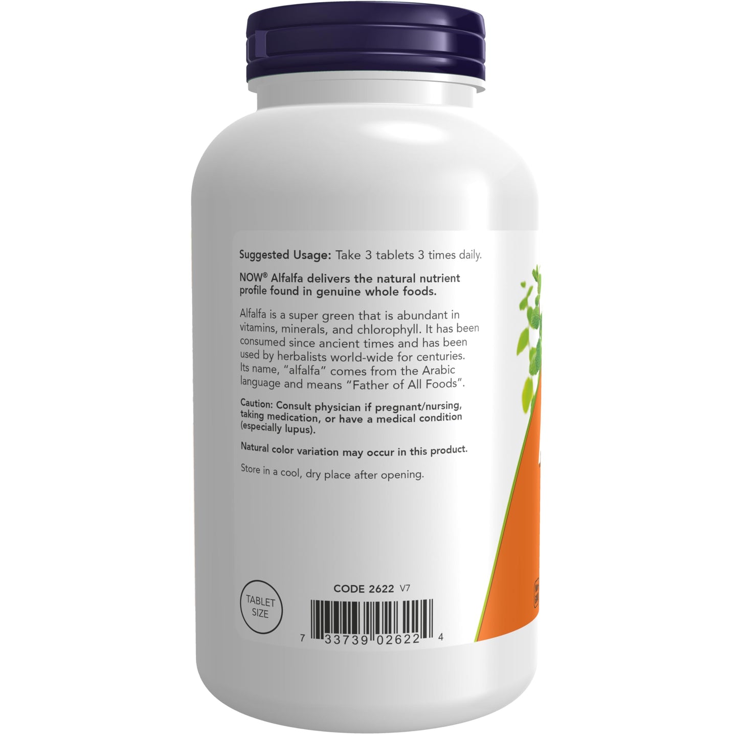 Now Foods Alfalfa 10 Grain label details