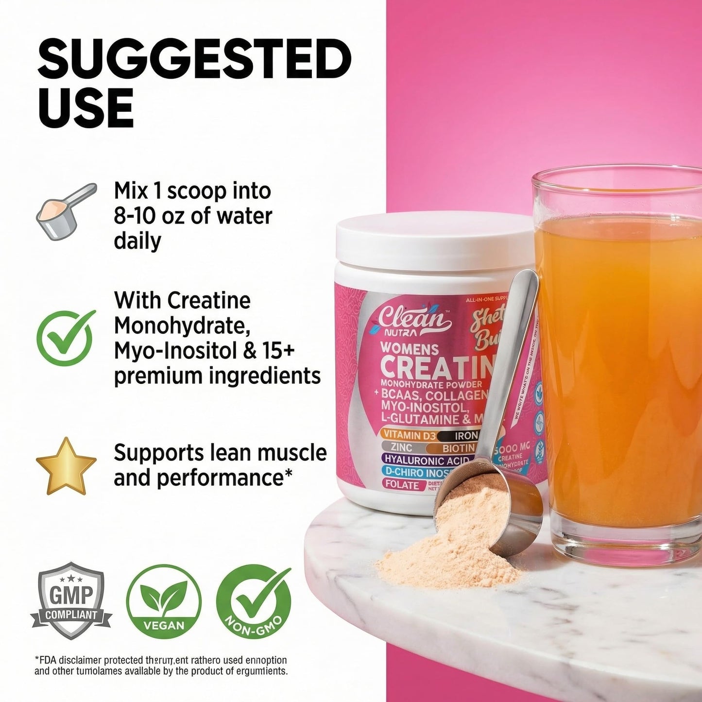Clean Nutra Shelf Builder Creatine For Women Lifestyle