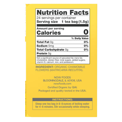 Authentic USA imported NOW Foods caffeine free herbal tea box for relaxation