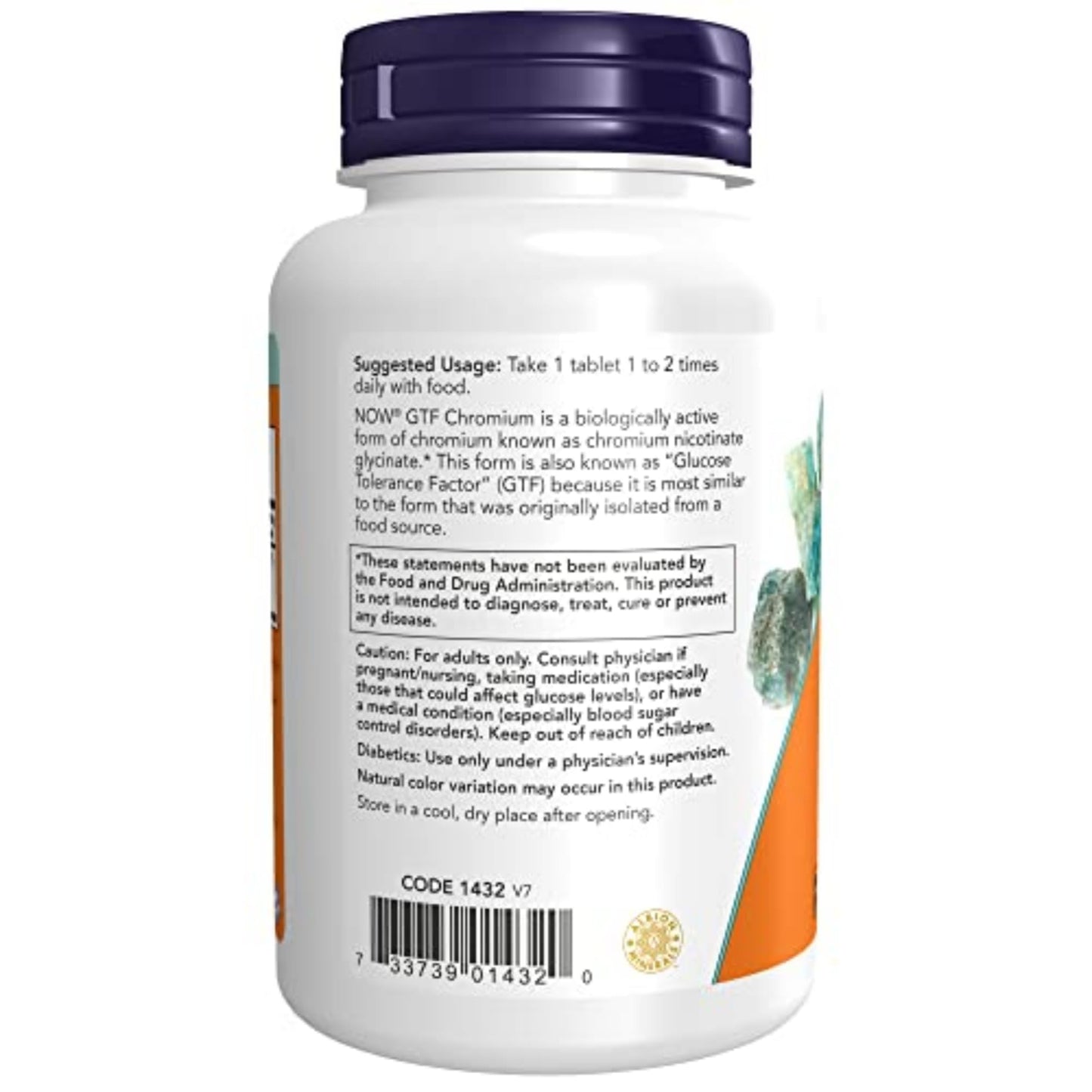 Authentic USA imported NOW Foods chromium chelavite tablets for metabolic health.